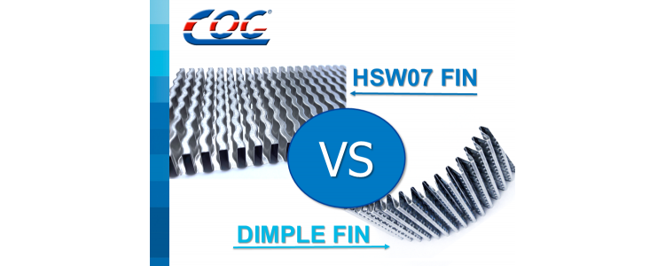 Dimple fin versus HSW07 fin